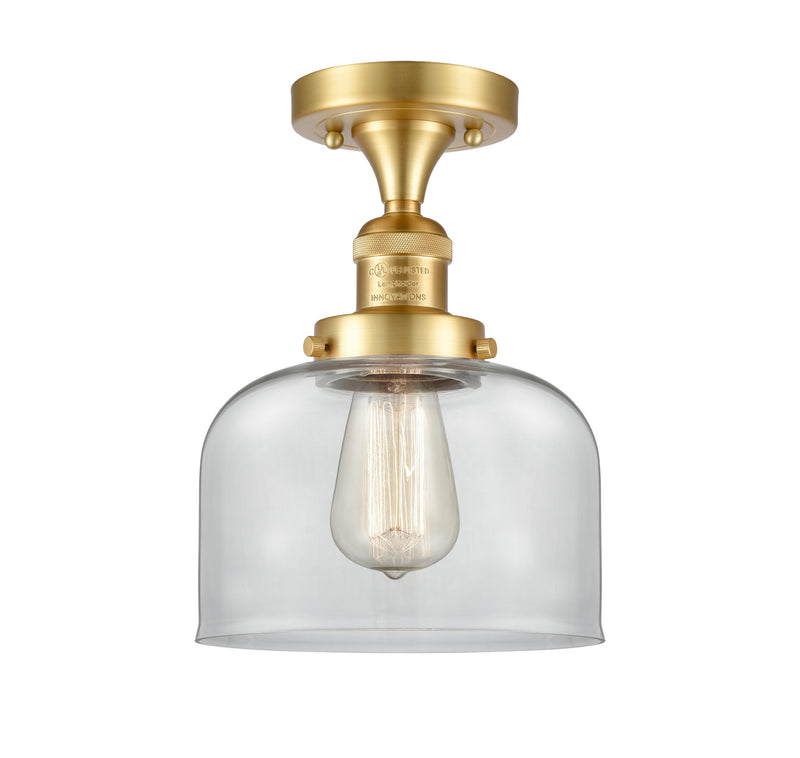 Innovations 517-1CH-SG-G72 One Light Semi-Flush Mount, Satin Gold