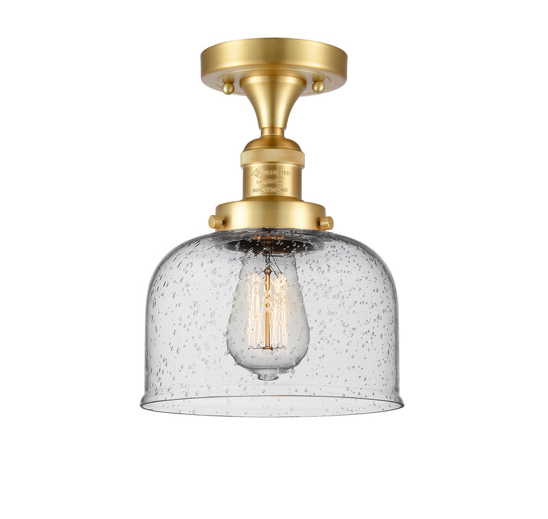 Innovations 517-1CH-SG-G74 One Light Semi-Flush Mount, Satin Gold