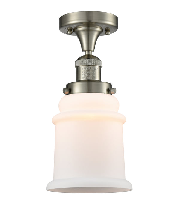Innovations 517-1CH-SN-G181 One Light Semi-Flush Mount, Brushed Satin Nickel