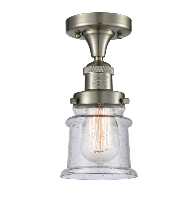 Innovations 517-1CH-SN-G184S One Light Semi-Flush Mount, Brushed Satin Nickel