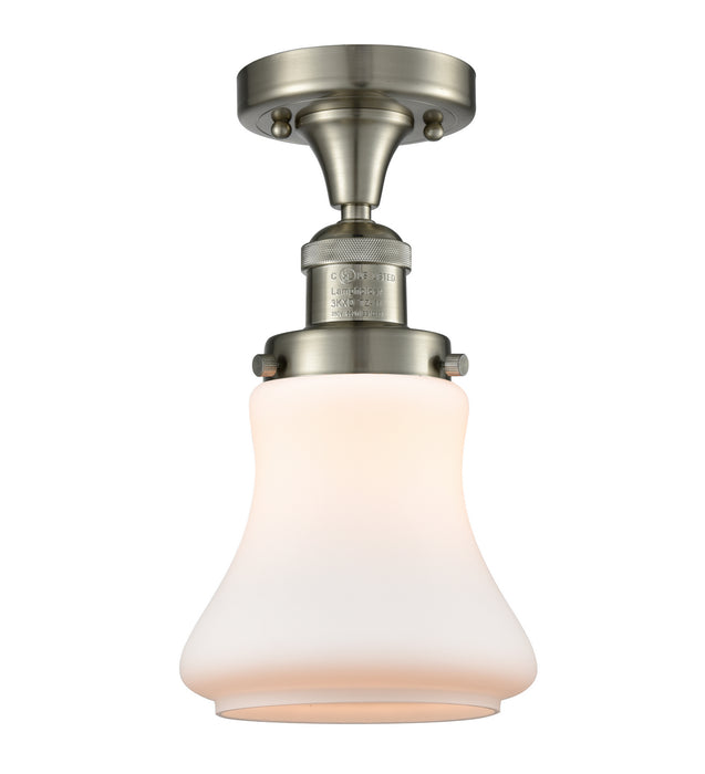 Innovations 517-1CH-SN-G191 One Light Semi-Flush Mount, Brushed Satin Nickel