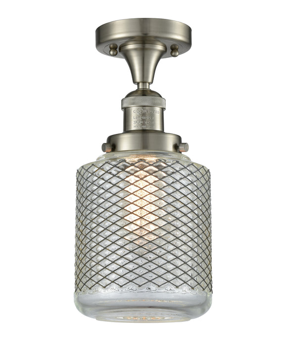 Innovations 517-1CH-SN-G262 One Light Semi-Flush Mount, Brushed Satin Nickel