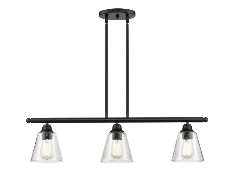 Innovations 616-3I-BK-G454 Three Light Island Pendant, Matte Black