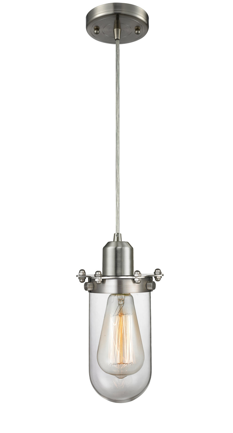 Innovations 900-1P-SN-CE231-SN-CL One Light Mini Pendant, Brushed Satin Nickel