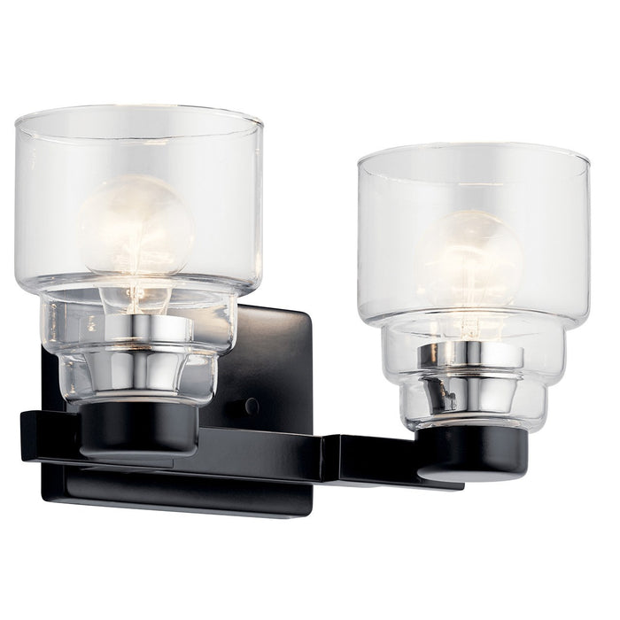 Kichler 55011BK Two Light Bath, Black