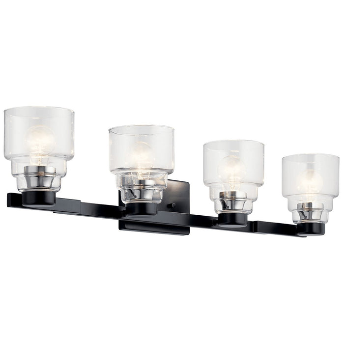 Kichler 55013BK Four Light Bath, Black