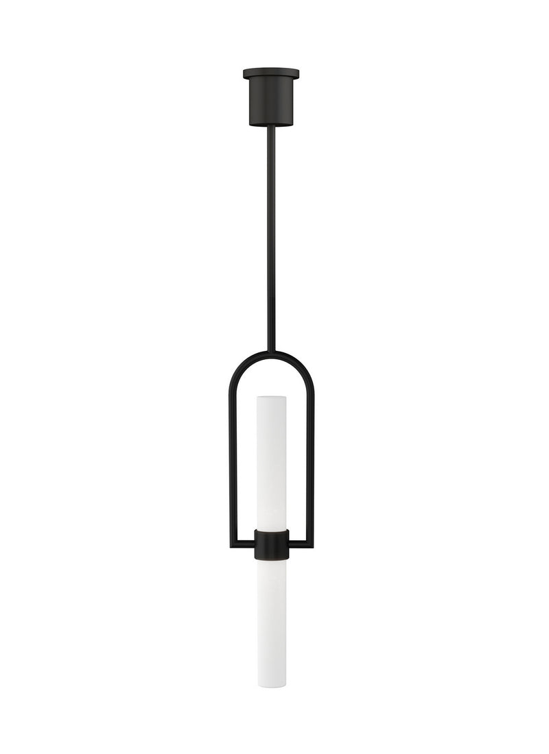 Visual Comfort Modern 700TDCLMB-LED930 LED Pendant, Nightshade Black