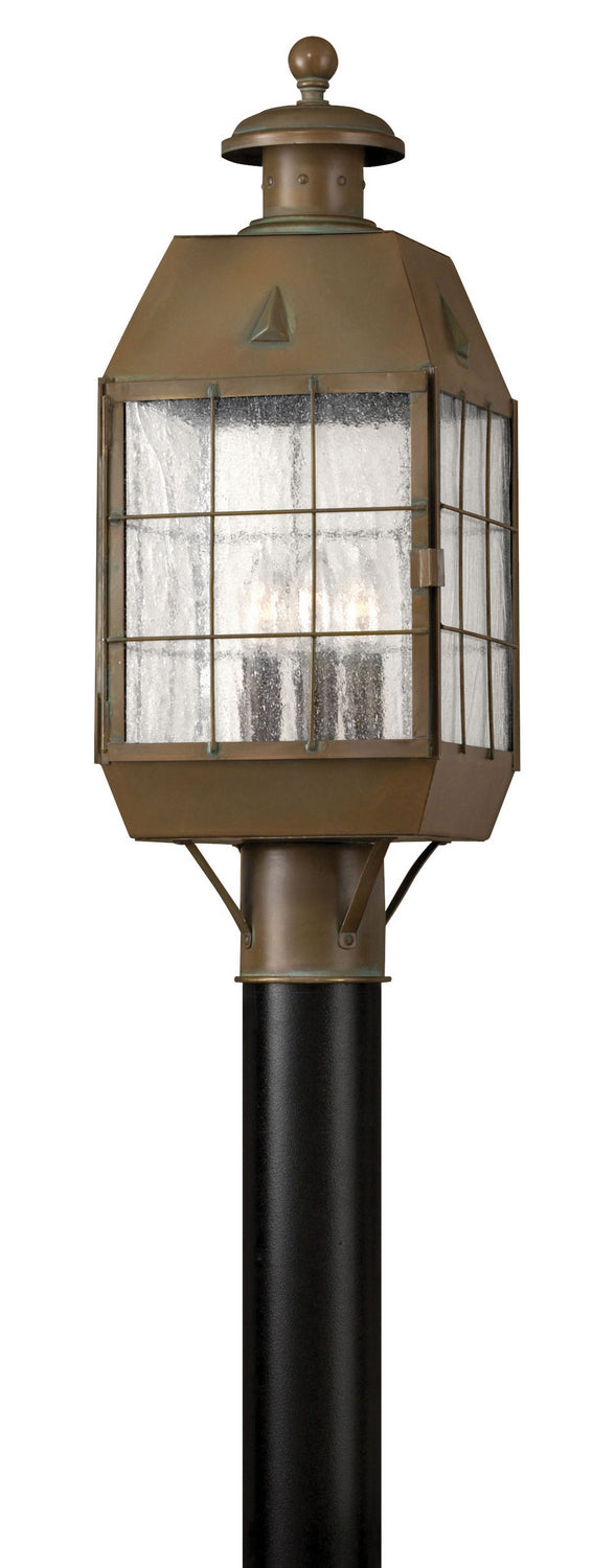 Hinkley 2371AS LED Post Top/ Pier Mount, Aged Brass