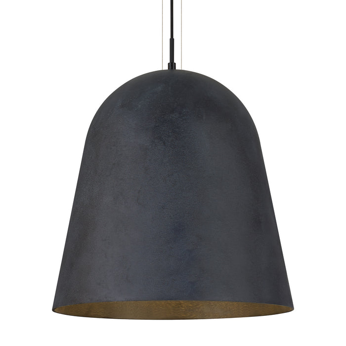 Visual Comfort Modern 700TDFETPE One Light Pendant, Weathered Zinc
