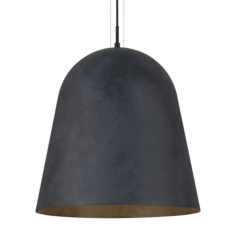 Visual Comfort Modern 700TDFETPE-LED930 LED Pendant, Weathered Zinc