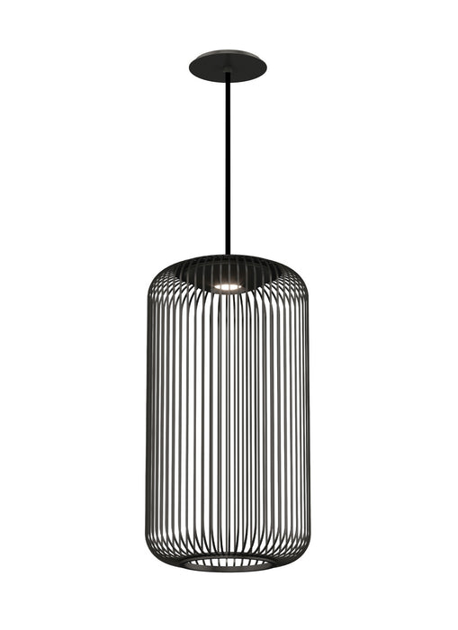 Visual Comfort Modern 700TDKAI1B-LED930 LED Pendant, Nightshade Black