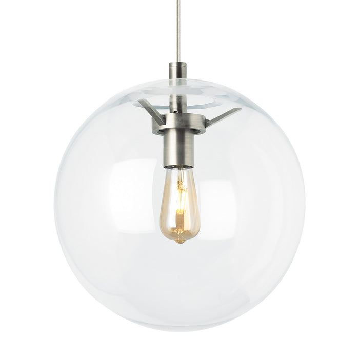 Visual Comfort Modern 700TDPLNPCS-LED927 LED Pendant, Satin Nickel
