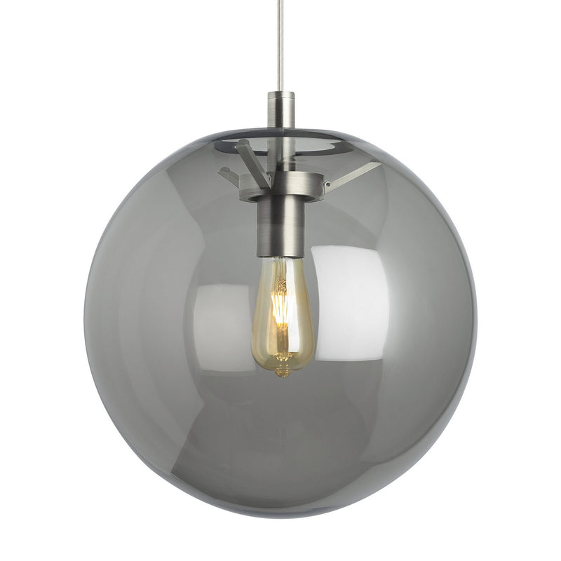 Visual Comfort Modern 700TDPLNPKS One Light Pendant, Satin Nickel