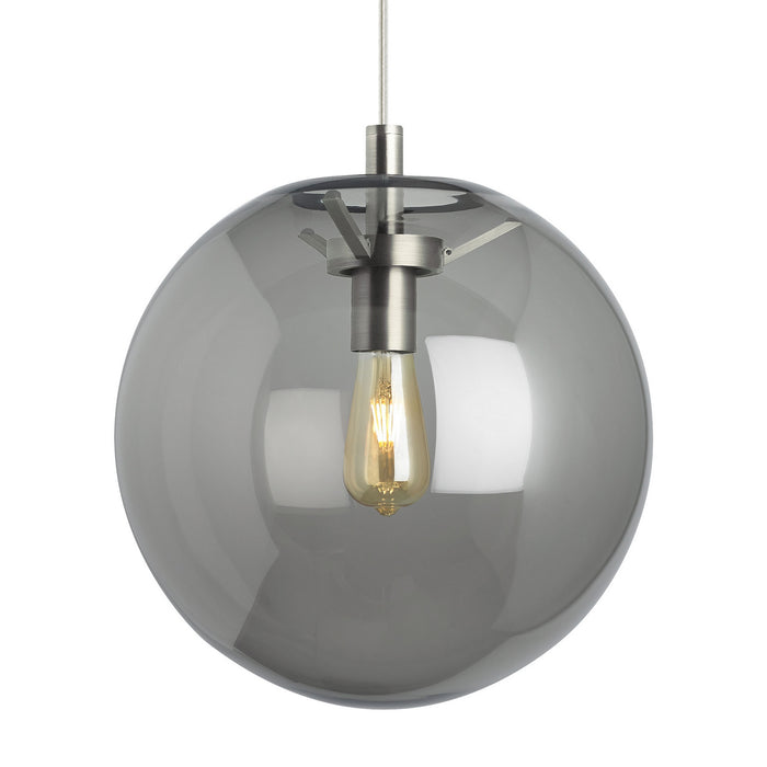 Visual Comfort Modern 700TDPLNPKS One Light Pendant, Satin Nickel