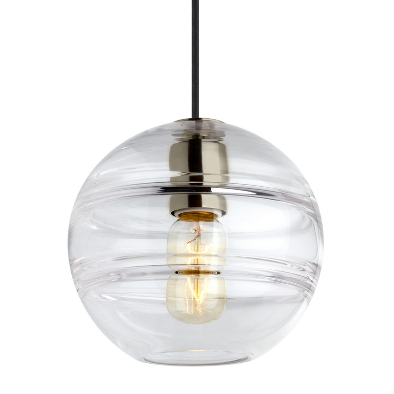 Visual Comfort Modern 700TDSDNGPCS One Light Pendant, Satin Nickel