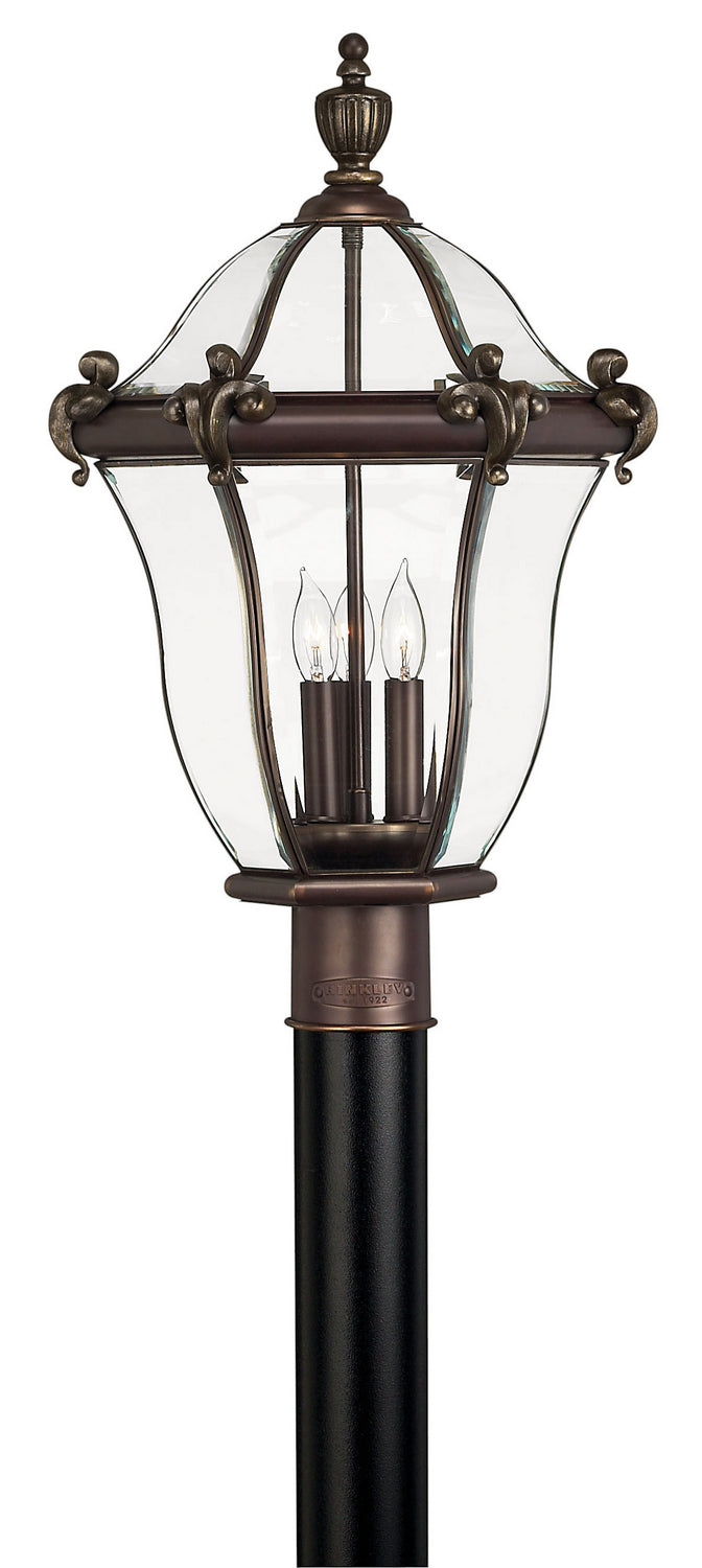 Hinkley 2441CB LED Post Top/ Pier Mount, Copper Bronze