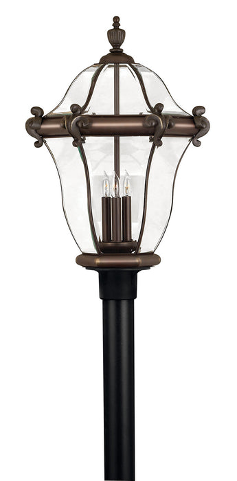 Hinkley 2447CB LED Post Top/ Pier Mount, Copper Bronze