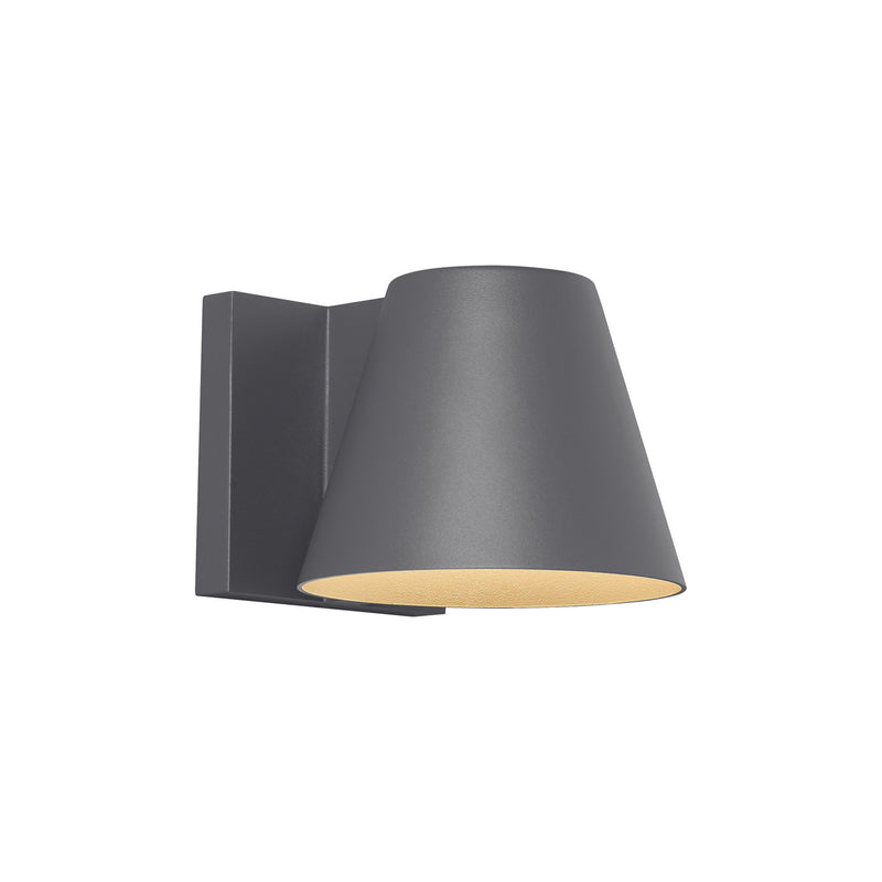 Visual Comfort Modern 700WSBOW4H-LED830-277 LED Outdoor Wall Mount, Charcoal