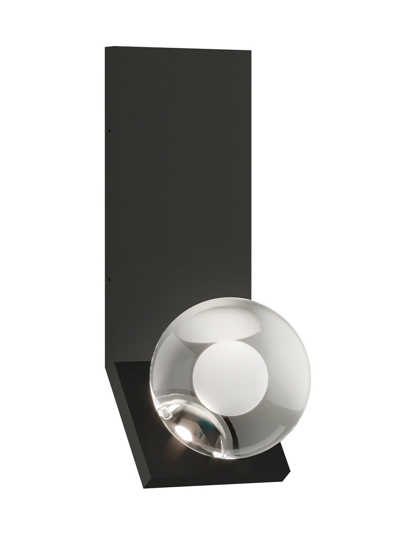 Visual Comfort Modern 700WSMINAB-LED930-277 LED Wall Sconce, Nightshade Black