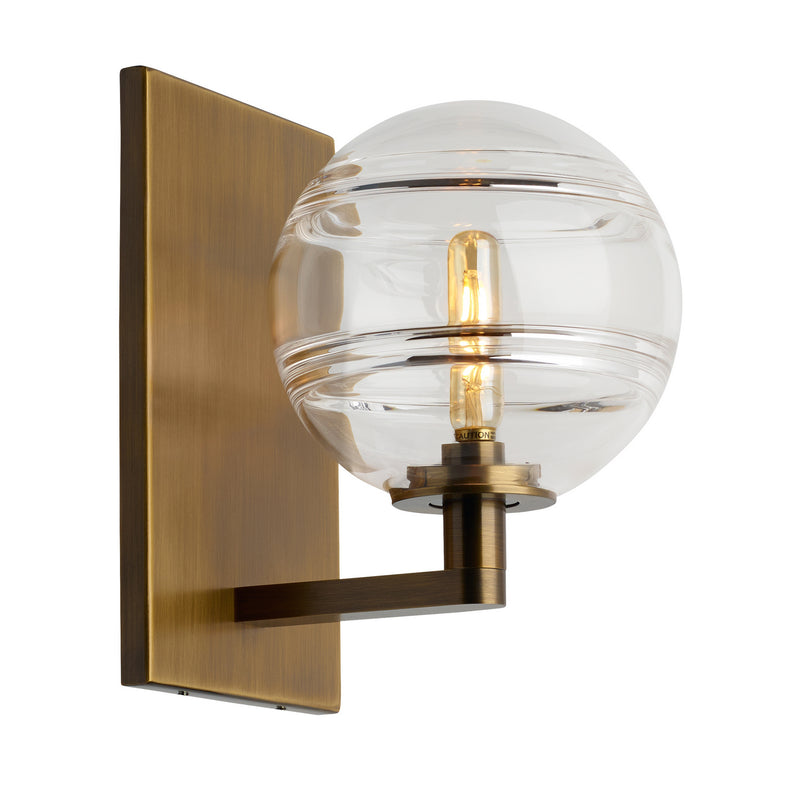 Visual Comfort Modern 700WSSDNCR One Light Wall Sconce, Aged Brass