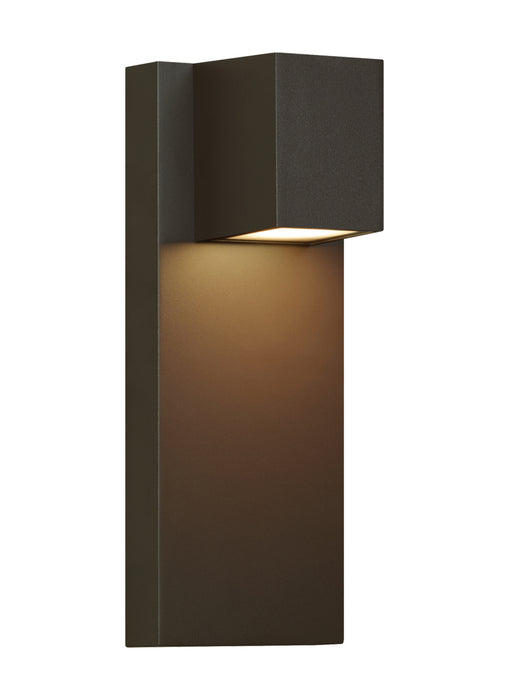 Visual Comfort Modern 700WSQDRZ-LEDWD LED Outdoor Wall Lantern, Bronze