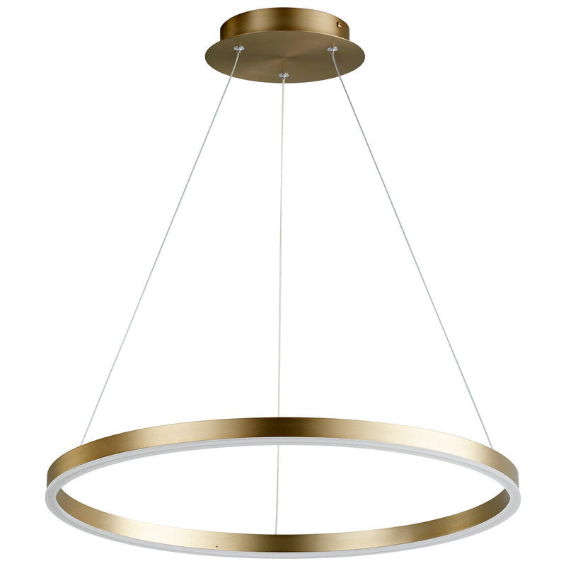 Quorum 3-64-40 LED Pendant, Aged Brass