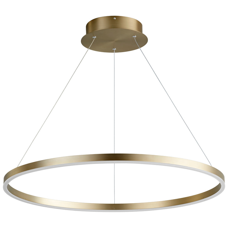 Quorum 3-65-40 LED Pendant, Aged Brass