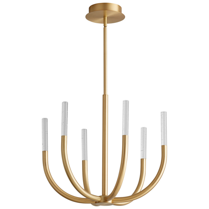 Quorum 3-657-40 LED Ceiling Mount, Aged Brass