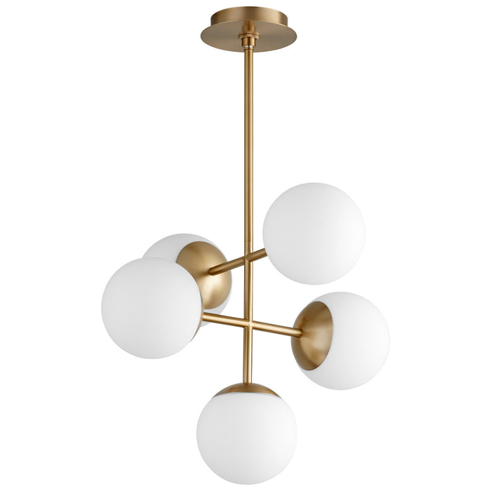 Oxygen 3-680-40 LED Pendant, Aged Brass