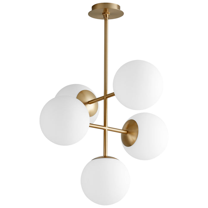 Oxygen 3-681-40 LED Pendant, Aged Brass