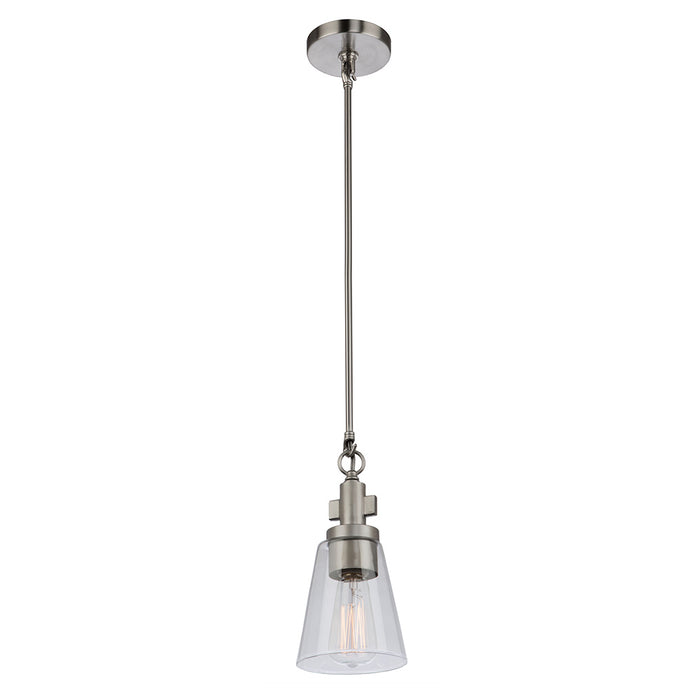 Artcraft AC10761BN One Light Pendant, Brushed Nickel