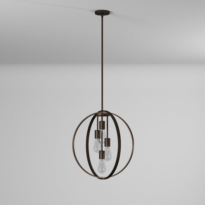 Artcraft AC10884OB Four Light Chandelier, Oil Rubbed Bronze