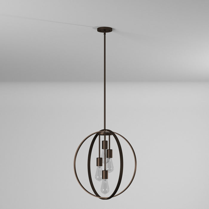 Artcraft AC10884OB Four Light Chandelier, Oil Rubbed Bronze