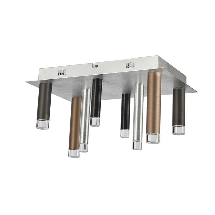 Artcraft AC7087MU LED Flush Mount, Black, Copper, Satin Aluminum