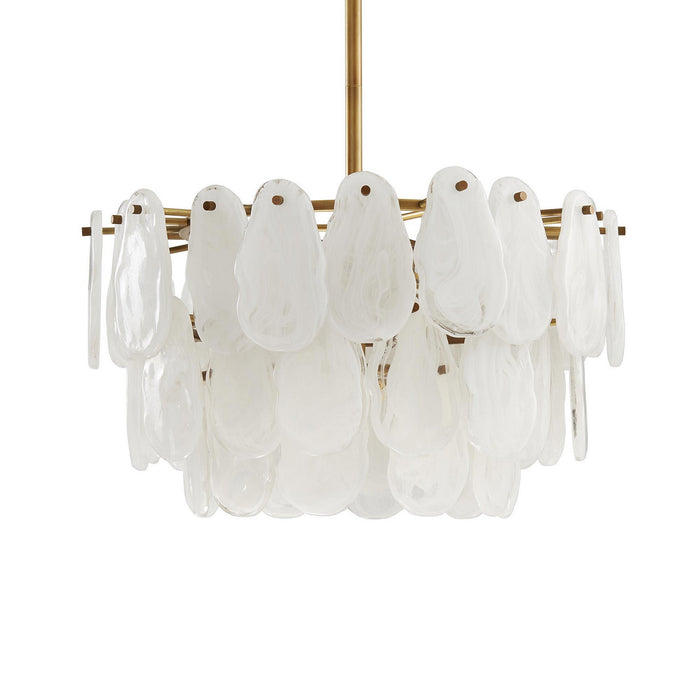 Arteriors 89454 Three Light Chandelier, Antique Brass