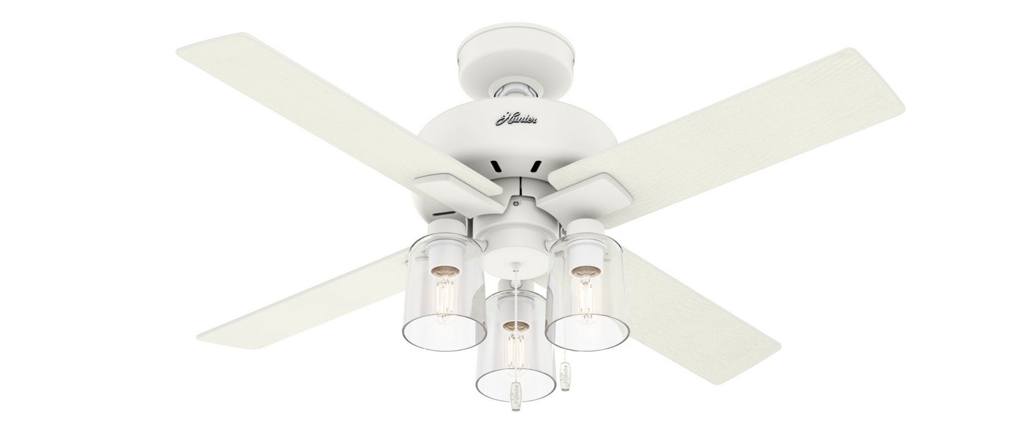 Hunter 50330 44" Ceiling Fan, Matte White
