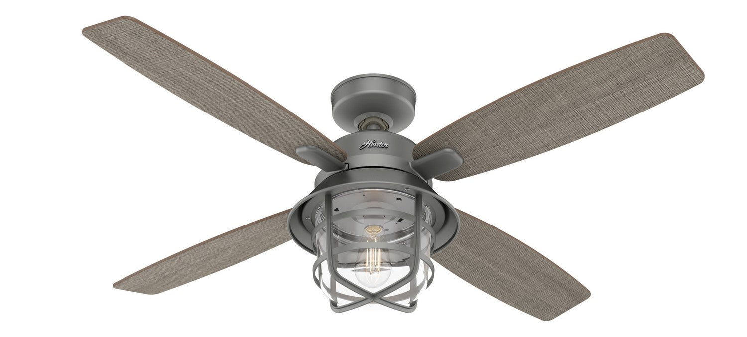Hunter 50390 52" Ceiling Fan, Matte Silver