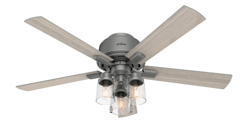 Hunter 50656 52" Ceiling Fan, Matte Silver
