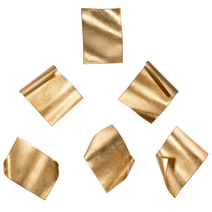Uttermost 04258 Wall Decor, S/6, Gold Leaf