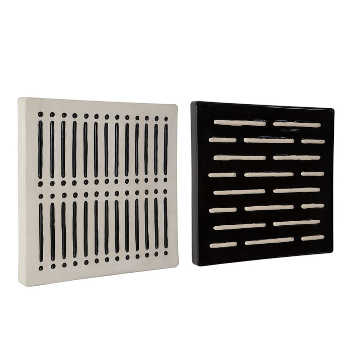Uttermost 04278 Wall Decor, S/2, Matte Ivory And Gloss Black