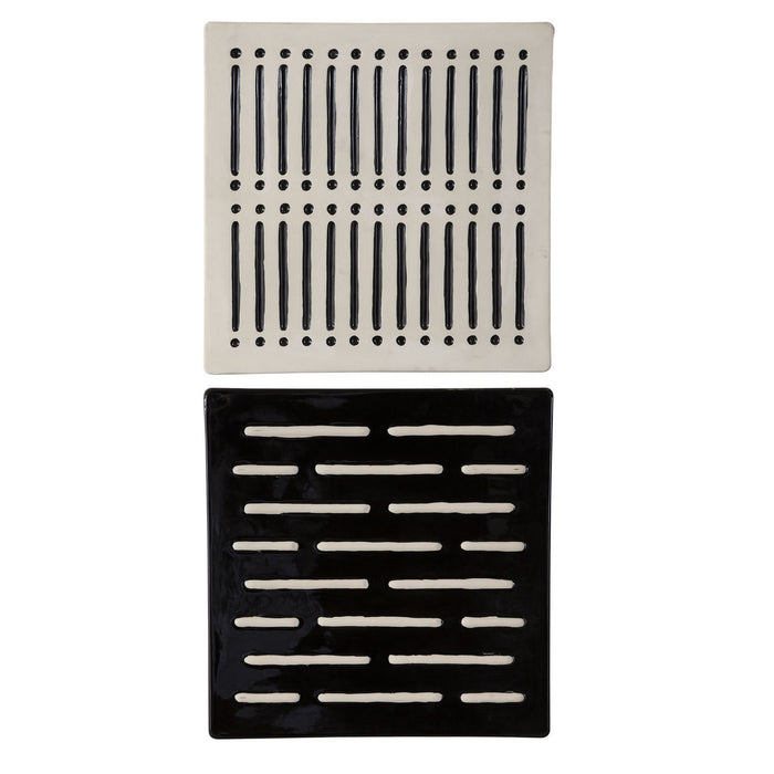 Uttermost 04278 Wall Decor, S/2, Matte Ivory And Gloss Black