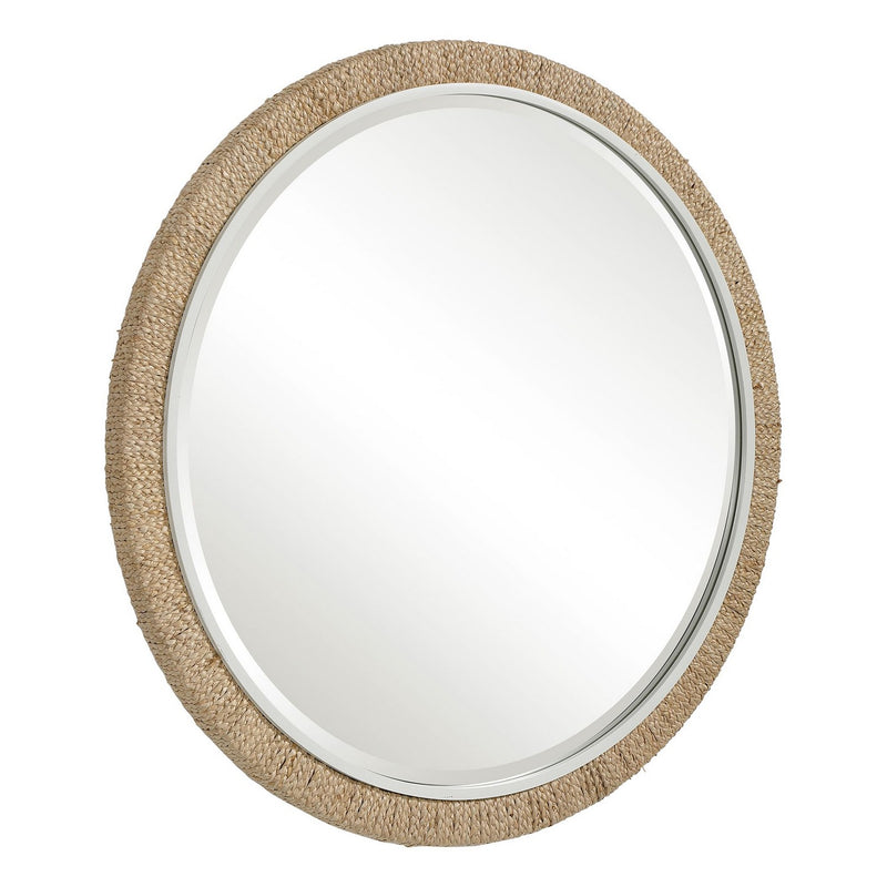 Uttermost 09668 Mirror, Banana Leaf And Matte White