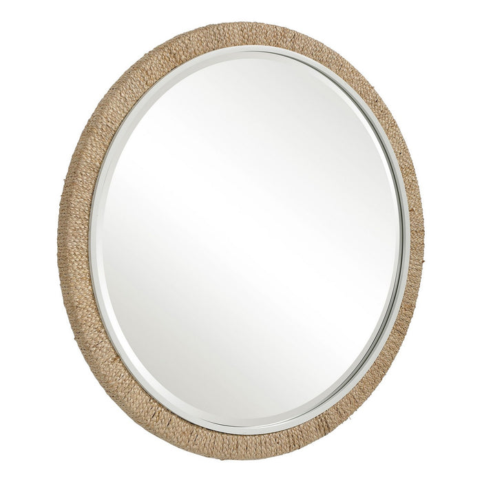 Uttermost 09668 Mirror, Banana Leaf And Matte White