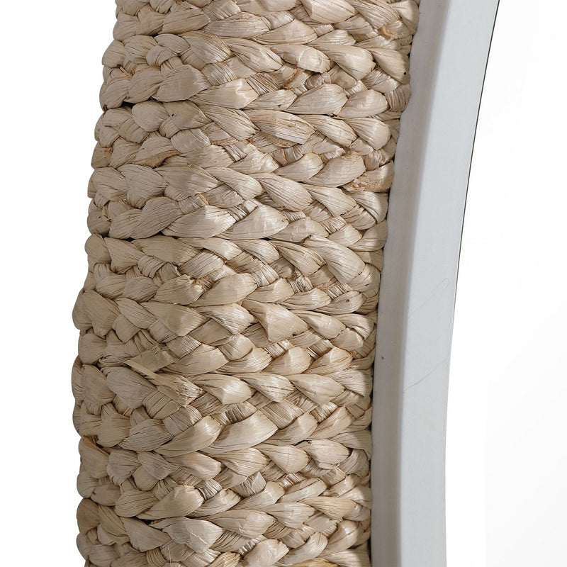 Uttermost 09668 Mirror, Banana Leaf And Matte White