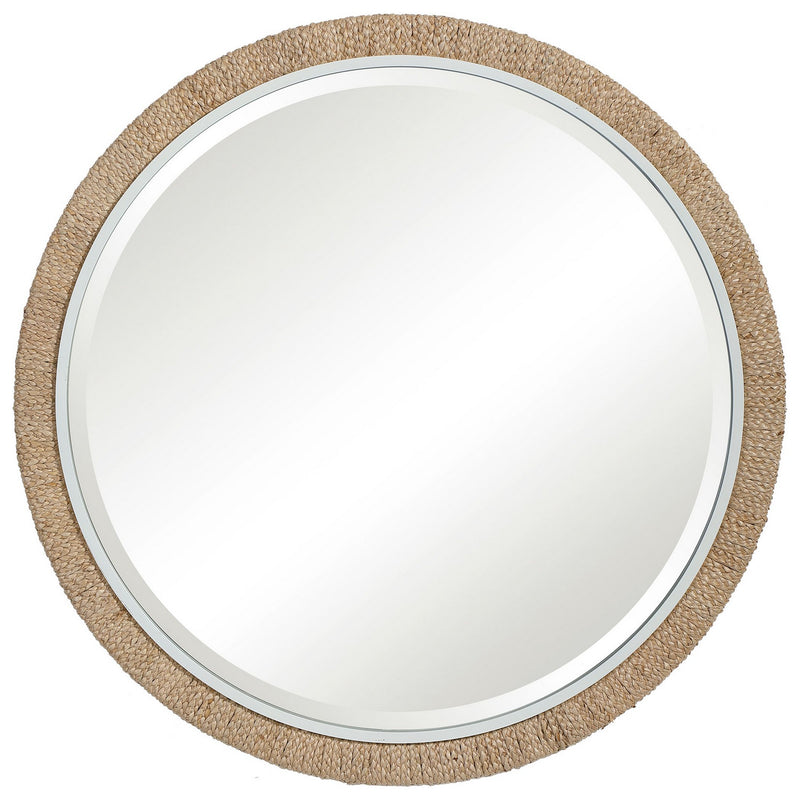 Uttermost 09668 Mirror, Banana Leaf And Matte White