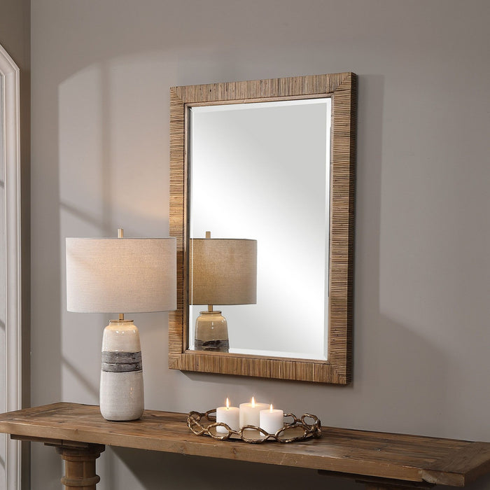 Uttermost 09671 Mirror, Natural Rattan