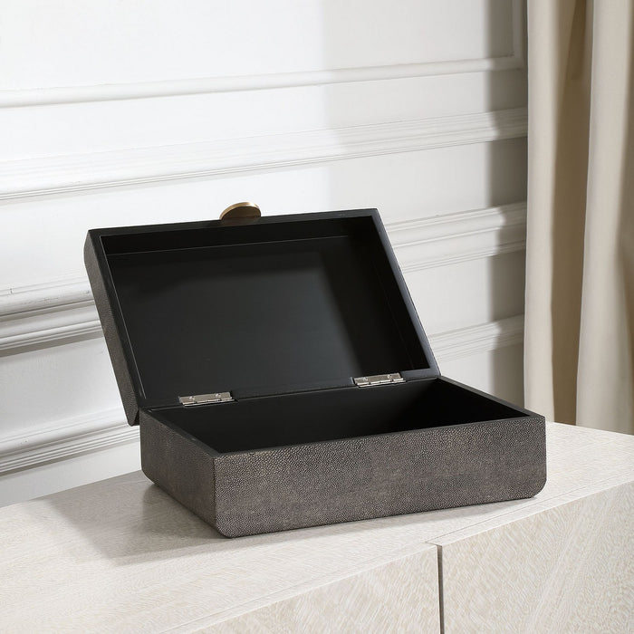 Uttermost 17836 Box, Brushed Antique Brass