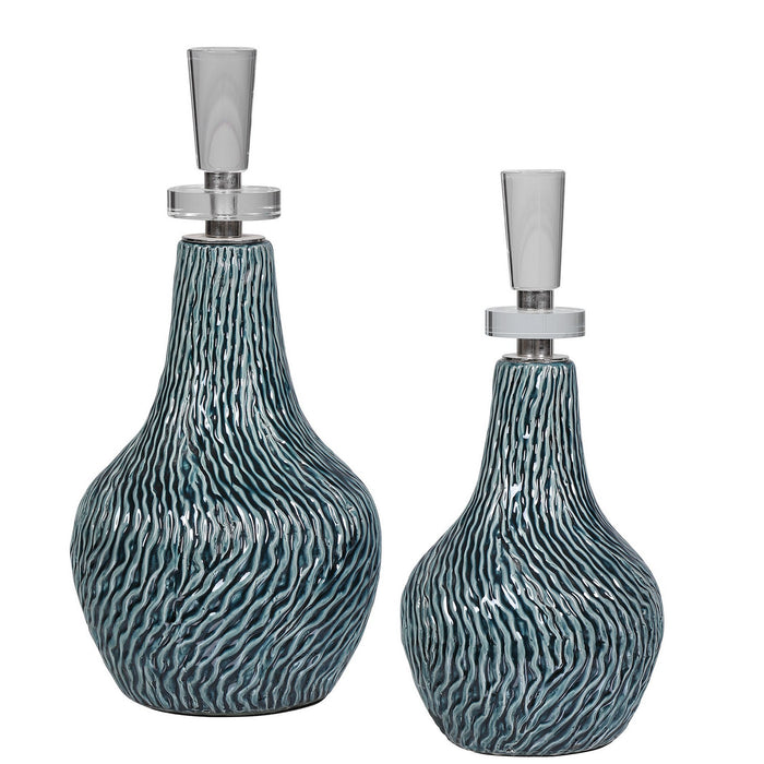 Uttermost 17842 Bottles, S/2, Polished Nickel