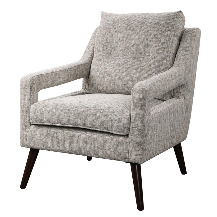 Uttermost 23570 Armchair, Dark Walnut