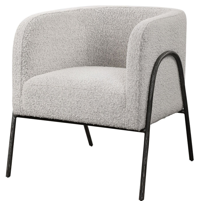 Uttermost 23571 Accent Chair, Aged Black Iron